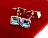 exclusive swarovski gold-plated earrings