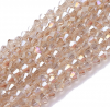 Glass beads faceted strands