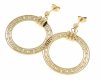 gold earrings made of stainless steel