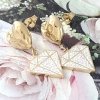 gold earrings made of stainless steel