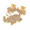 18k gold plated set pendant earrings xuping