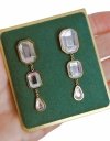 gold earrings made of stainless steel