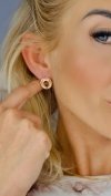 gold plated earrings with exclusive cubic zirconia