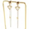 gold earrings made of stainless steel