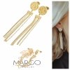 gold earrings made of stainless steel