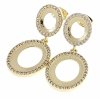 gold plated earrings with exclusive cubic zirconia