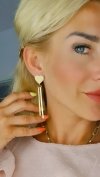 gold earrings made of stainless steel