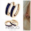 gold plated earrings with exclusive cubic zirconia