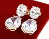 exclusive swarovski gold-plated earrings