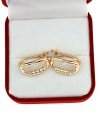 gold plated earrings with exclusive cubic zirconia