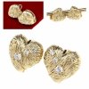 gold plated earrings with exclusive cubic zirconia