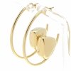 gold earrings made of stainless steel