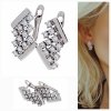gold plated earrings with exclusive cubic zirconia