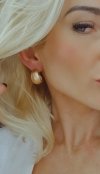 gold plated earrings with exclusive cubic zirconia