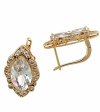 exclusive swarovski gold-plated earrings
