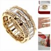gold ring 18,60mm. gold-plated engagement xuping
