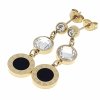 gold earrings made of stainless steel