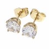 gold plated earrings with exclusive cubic zirconia