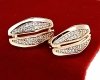 gold plated earrings with exclusive cubic zirconia