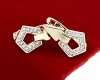 gold plated earrings with exclusive cubic zirconia
