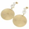 gold earrings made of stainless steel