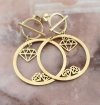 gold earrings made of stainless steel