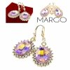 gold plated earrings with exclusive cubic zirconia