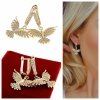 gold plated earrings with exclusive cubic zirconia