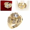gold ring 18,60mm. gold-plated engagement xuping