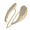 gold plated earrings with exclusive cubic zirconia