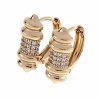 gold plated earrings with exclusive cubic zirconia