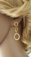 gold earrings made of stainless steel