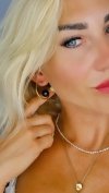 gold earrings made of stainless steel