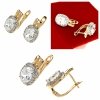 exclusive swarovski gold-plated earrings