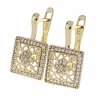 gold plated earrings with exclusive cubic zirconia