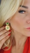 gold earrings made of stainless steel