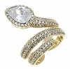 gold ring 17,00mm. gold-plated engagement xuping