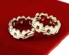gold plated earrings with exclusive cubic zirconia