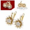 gold plated earrings with exclusive cubic zirconia