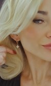 gold earrings made of stainless steel