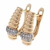 gold plated earrings with exclusive cubic zirconia