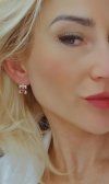 gold plated earrings with exclusive cubic zirconia