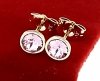 exclusive swarovski gold-plated earrings