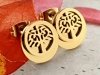 gold earrings made of stainless steel