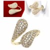 gold ring 17,00mm. gold-plated engagement xuping