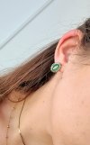 gold earrings made of stainless steel