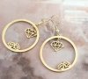 gold earrings made of stainless steel