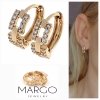 gold plated earrings with exclusive cubic zirconia