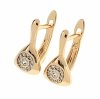 gold plated earrings with exclusive cubic zirconia