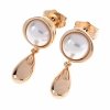 gold plated earrings with exclusive cubic zirconia